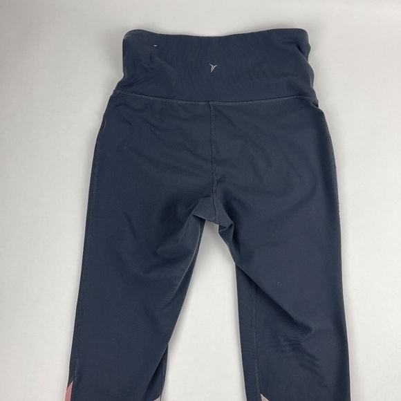 Old Navy Active Elevate Leggings Womens Small Gray Pink Mesh Ankle - Picture 8 of 9
